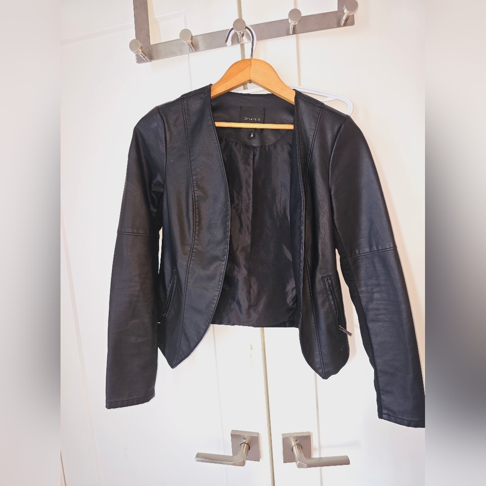 Faux -Leather Dynamite Blazer